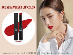 Son thỏi 3CE SLIM VELVET LIP COLOR #TRUE RED 