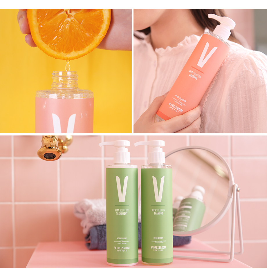 Dầu xả W.DRESSROOM Vita Solution Treatment No.49 Peach Blossom 300ml