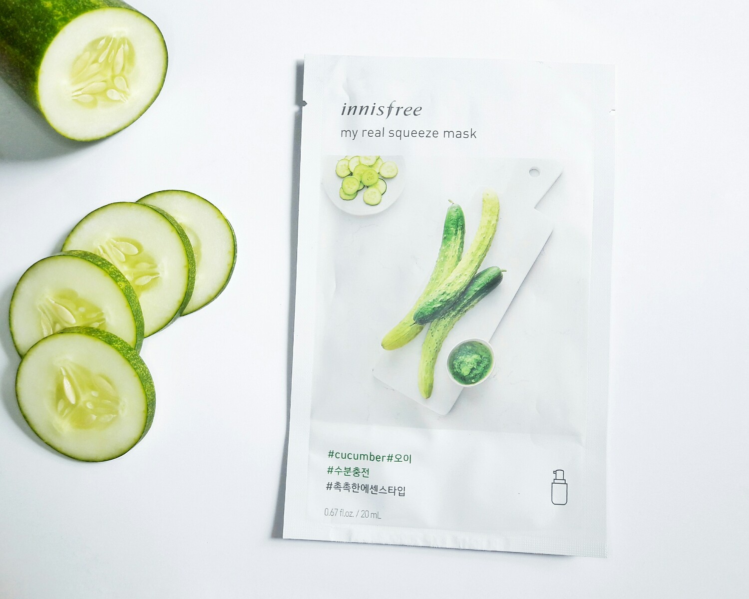 Mặt nạ Innisfree my real squeeze mask cucumber dưa leo