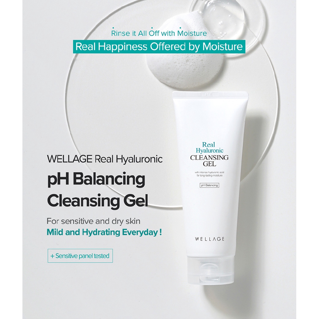 Sữa rửa mặt dạng gel Wellage Real Hyaluronic Cleansin Gel 150ml