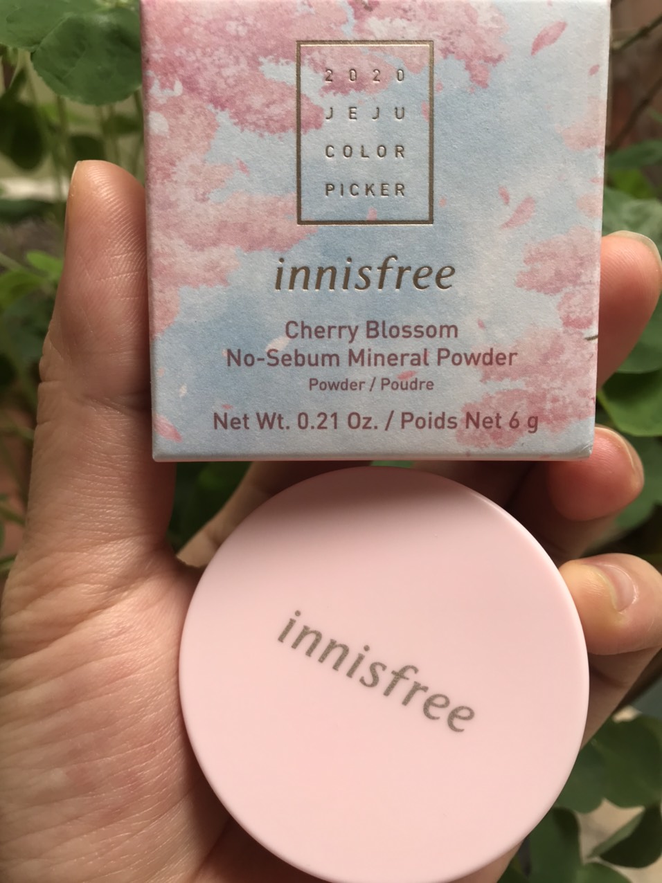 Phấn phủ kiềm dầu Innisfree hoa anh đào Cherry Blossom No-Sebum Mineral Powder 6g LTD