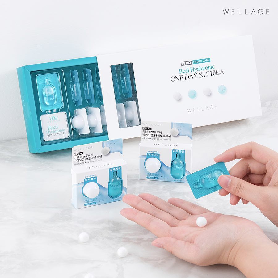 Cấp nước thần thánh cho da Wellage Real Hyaluronic One day Kit 10 gói