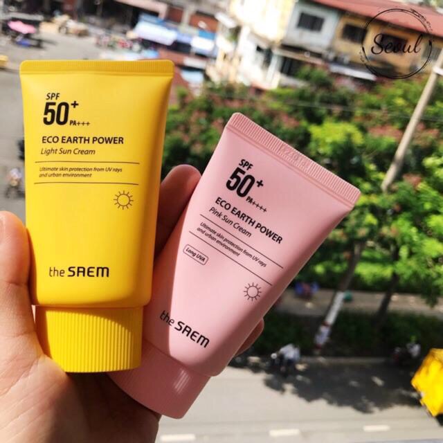 Kem chống nắng The saem Eco Earth Power Light Sun Cream SPF50+ PA+++