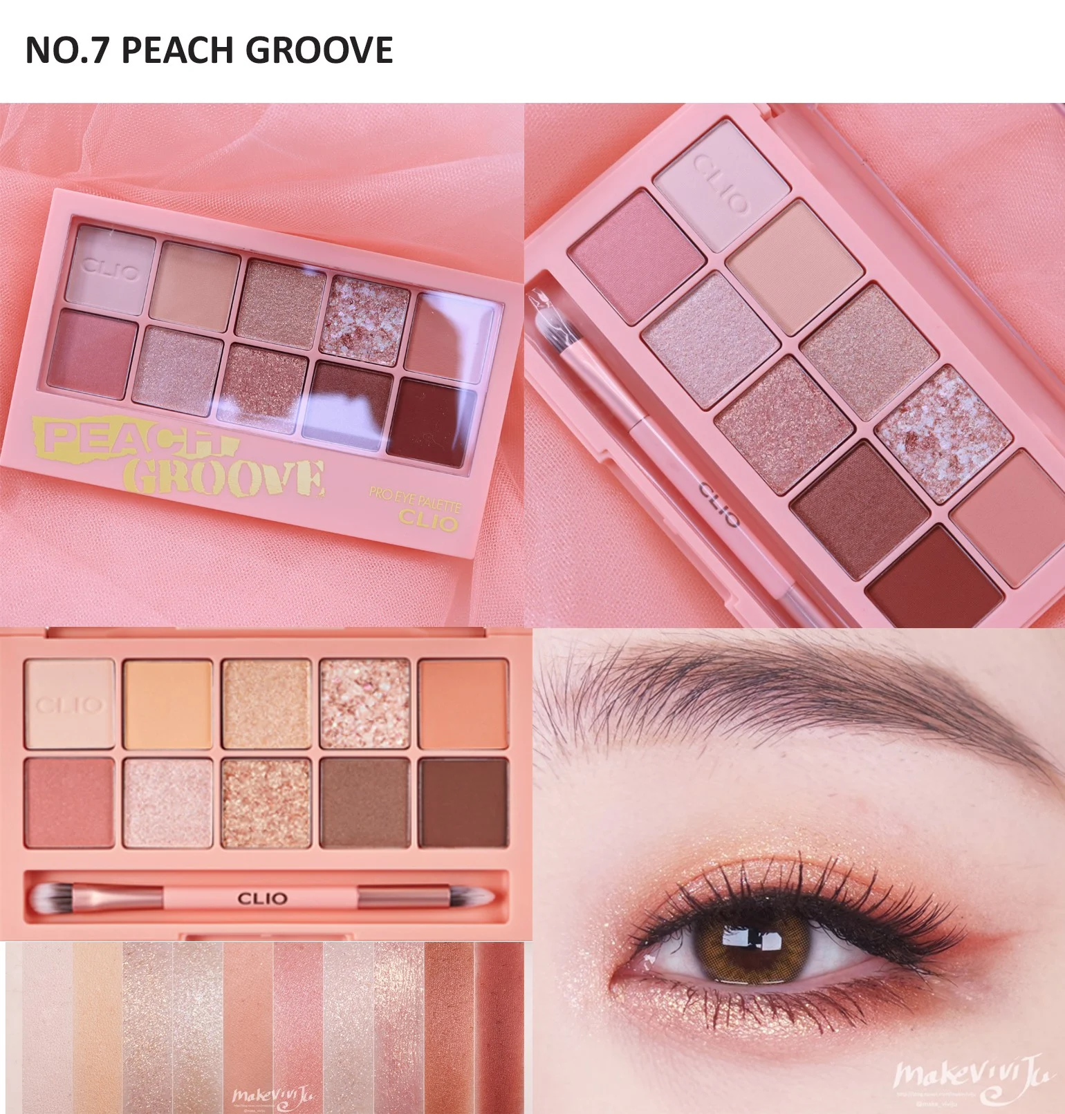 Bảng phấn mắt CLIO PRO EYE PALETTE # 07 Peach Grove