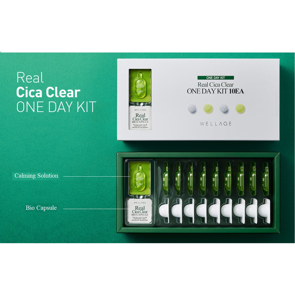 Tinh chất làm dịu da Wellage Cica Clear One day Kit