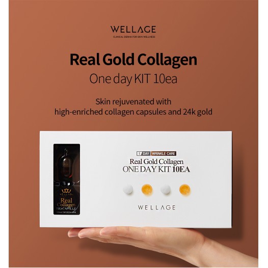 Tinh chất dưỡng da từ collagen vàng chống lão hoá Wellage Gold Collagen One day Kit