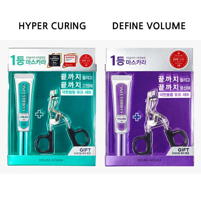 Chuốt mi không lem, không trôi Holika Lash Correcting Mascara HYPER CURLING  (tặng kẹp bấm mi)