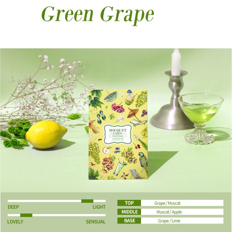 Túi thơm Bouquetgarni Perfumed Sachet Green Grape 20g X 2