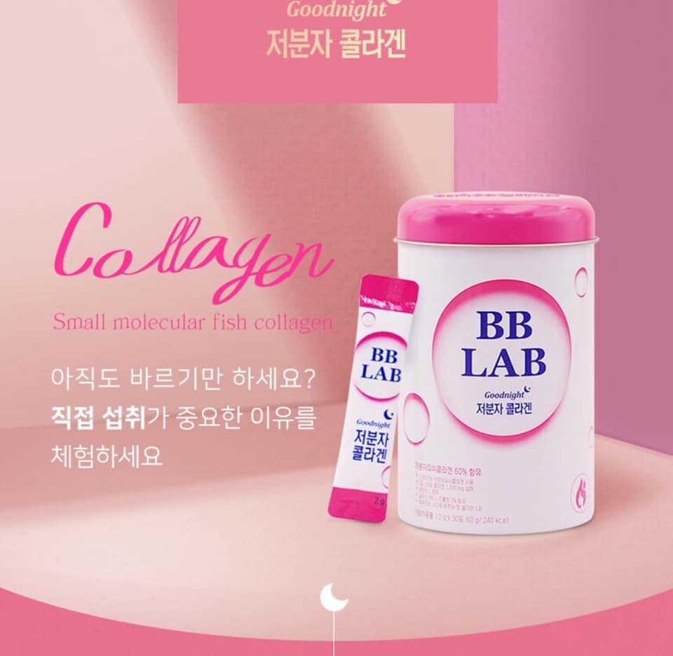 Collagen dạng bột uống đẹp da thương hiệu BB LAB Good night collagen 2g*30