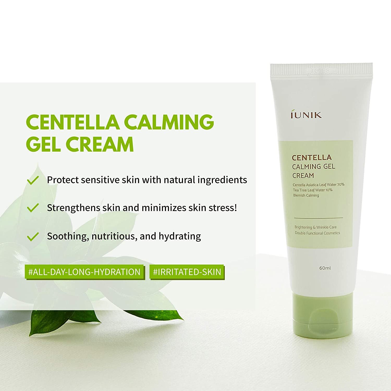 Kem Dưỡng Ẩm iUNIK Centella Calming Gel Cream 60ml