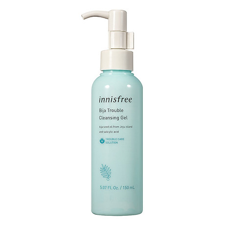 Gel tẩy trang cho da mụn, nhạy cảm Innisfree Jeju Bija Trouble Cleansing Gel 150ml 