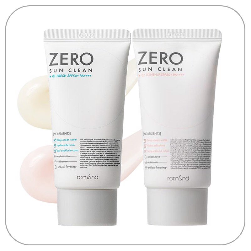 Kem chống nắng ROMAND ZERO SUN CLEAN 02.TONE UP SPF50+ PA++++