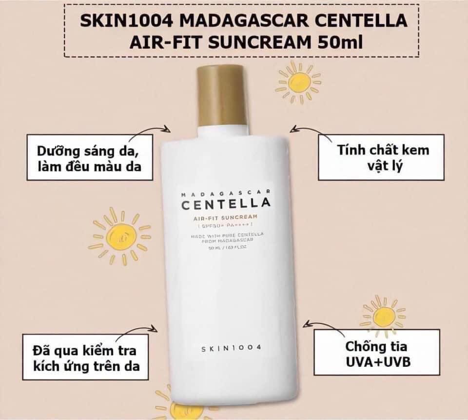 Kem Chống Nắng Dành Cho Da Nhạy Cảm Skin1004 Madagascar Centella Air-Fit Suncream Plus 50ml