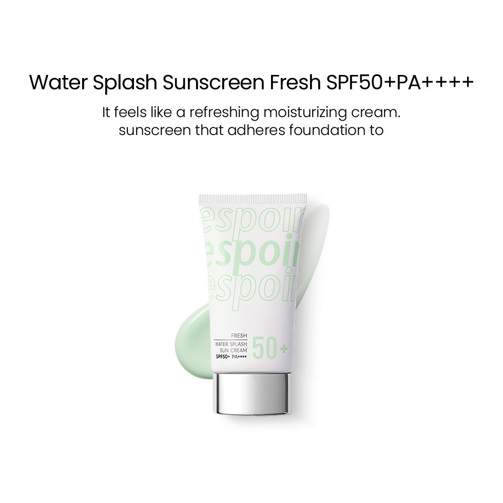 Kem chống nắng năng tông Espoir WATER SPLASH CICA TONE UP SUN CREAM FRESH SPF50+PA++++60ml