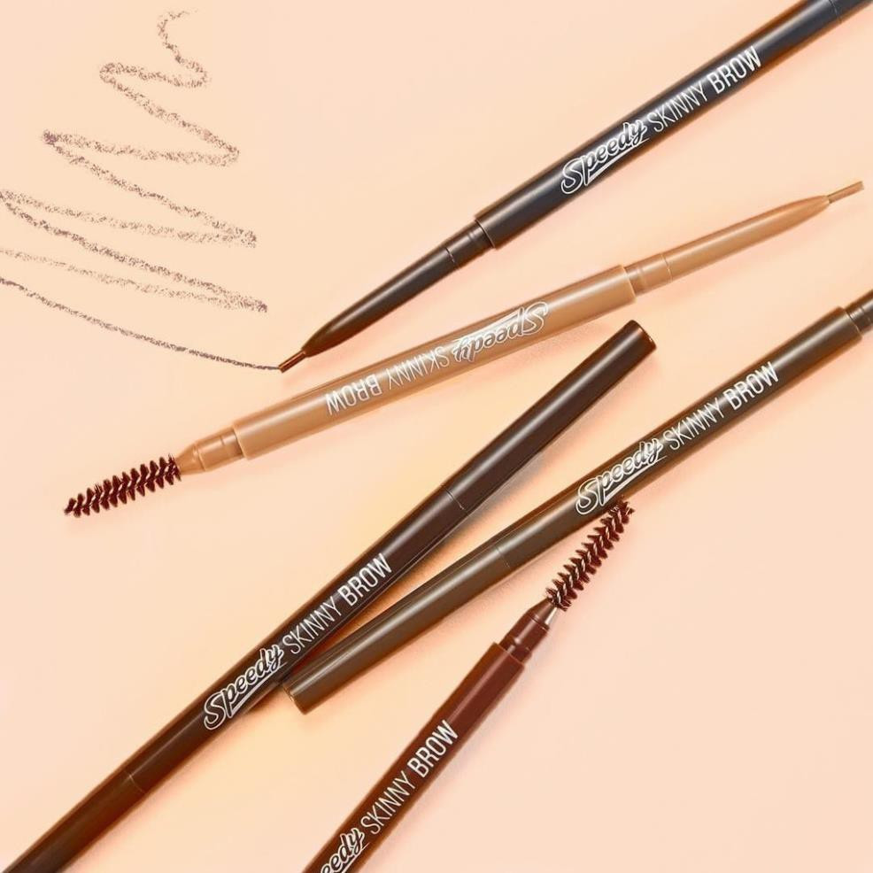 Chì kẻ mày Peripera Speedy Skinny Brow #02 Dark Brown