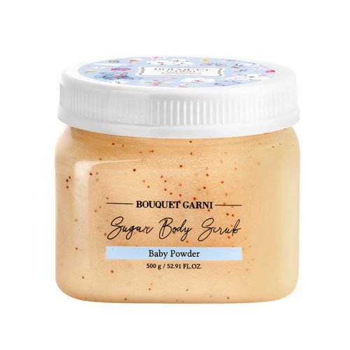 Tẩy da chết toàn thân Bouquetgarni Baby Powder Sugar Body Scrub 500g	