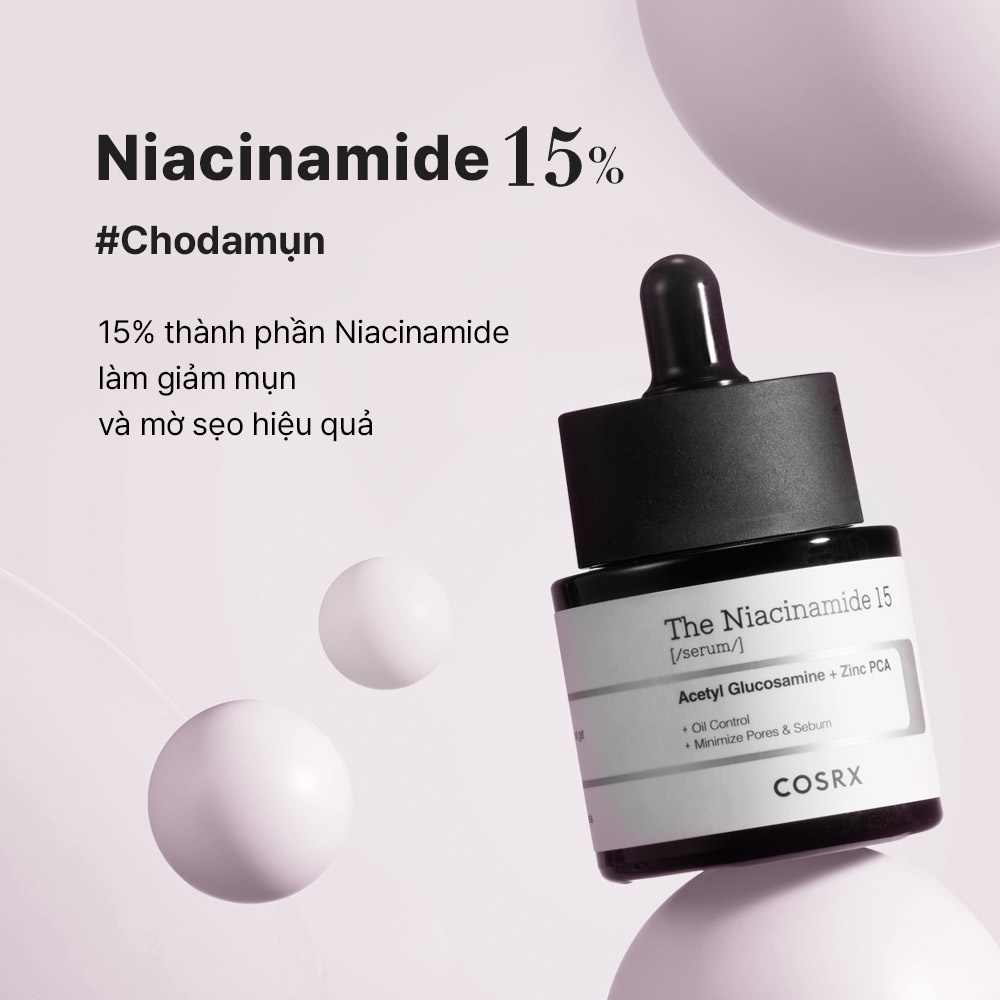 Tinh chất chăm sóc da mụn COSRX The Niacinamide 15 Serum 20ml