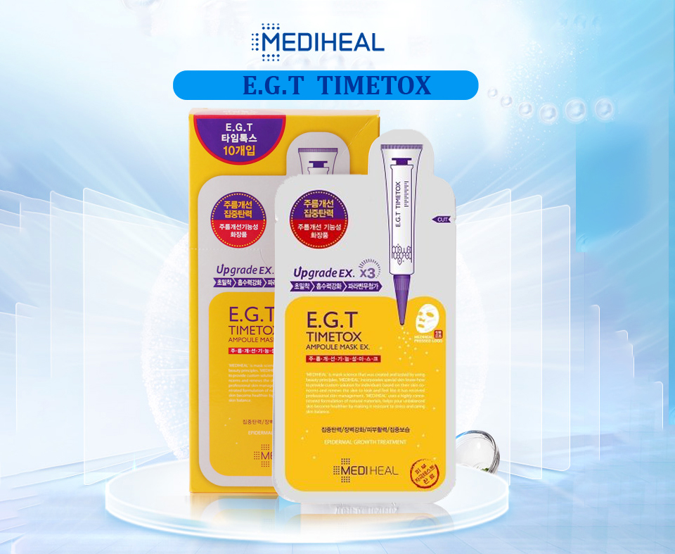 Mặt nạ tái tạo da, chống lão hoá Mediheal E.G.T Timetox Ampoule Mask EX