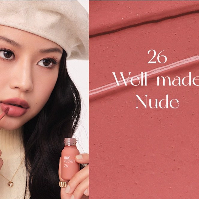 Son kem BST mới Peripera INK VELVET 026 WELL MADE NUDE	