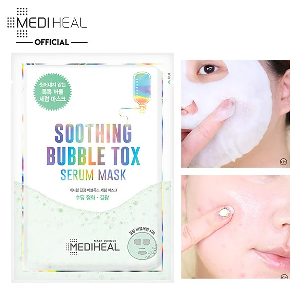 Mặt Nạ Sủi Bọt Thải Độc, Cấp Ẩm, Làm Dịu Da Mediheal Soothing Bubble Tox Serum Mask