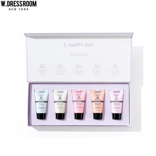 Set kem dưỡng da tay 5 mùi hot nhất W.DRESSROOM Oh, Happy Day Set Perfume Hand Cream 30ml 