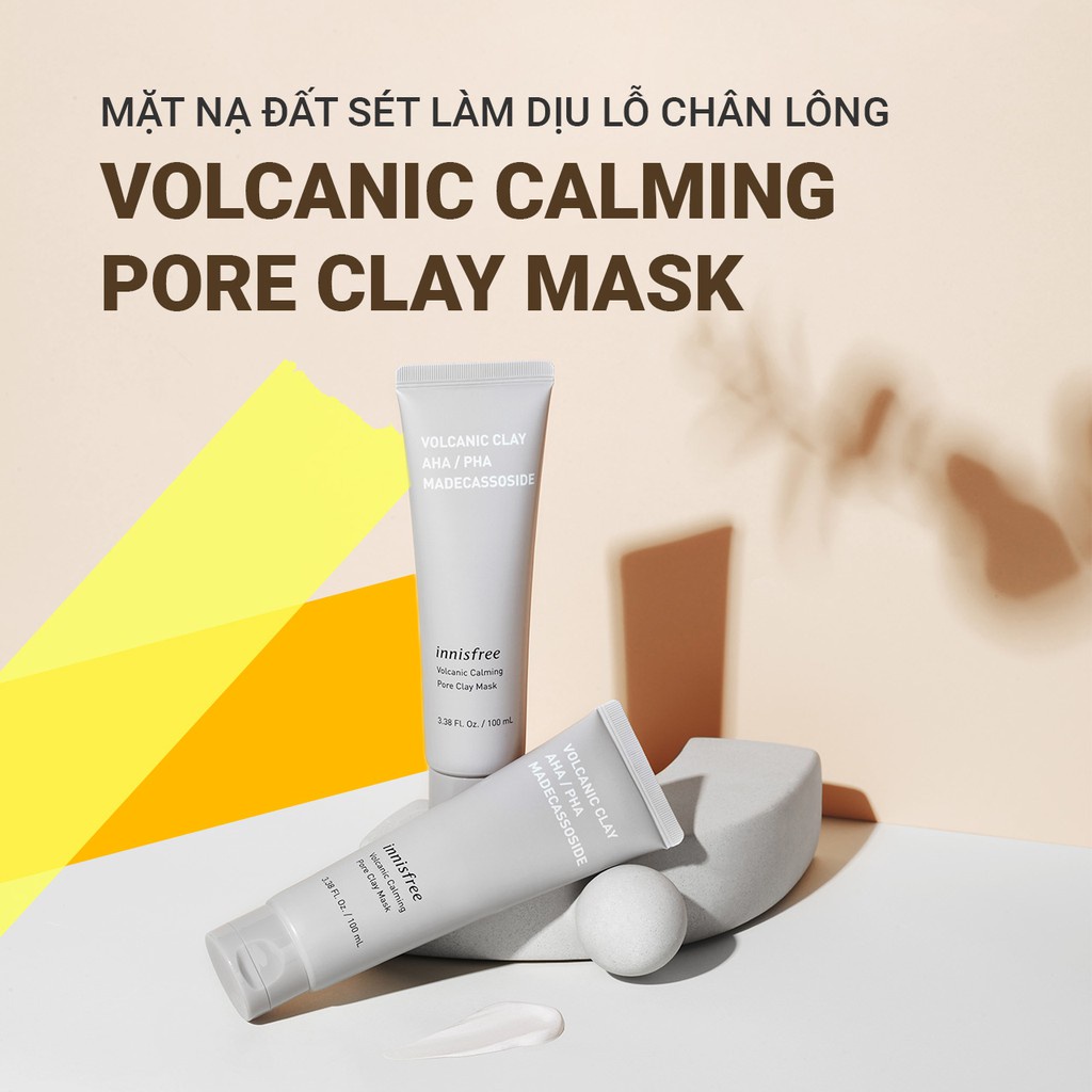 Mặt nạ đất sét làm dịu lỗ chân lông innisfree Volcanic Calming Pore Clay Mask 100ml 2022