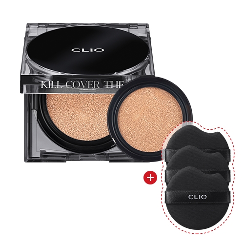 Phấn nước mới 2022 CLIO KILL COVER THE NEW FOUNWEAR CUSHION 3 LINEN SPF50+ PA+++ 2 lõi