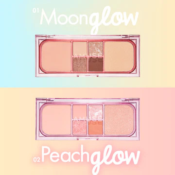 NEW Phấn mắt, má hồng, phấn bắt sáng AMUSE VEGAN FACE ALL PALETTE 01 MOON GLOW