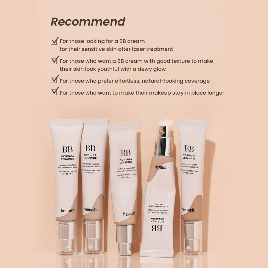 Kem nền BB mới Heimish Moringa Ceramide BB Cream SPF 30 PA++