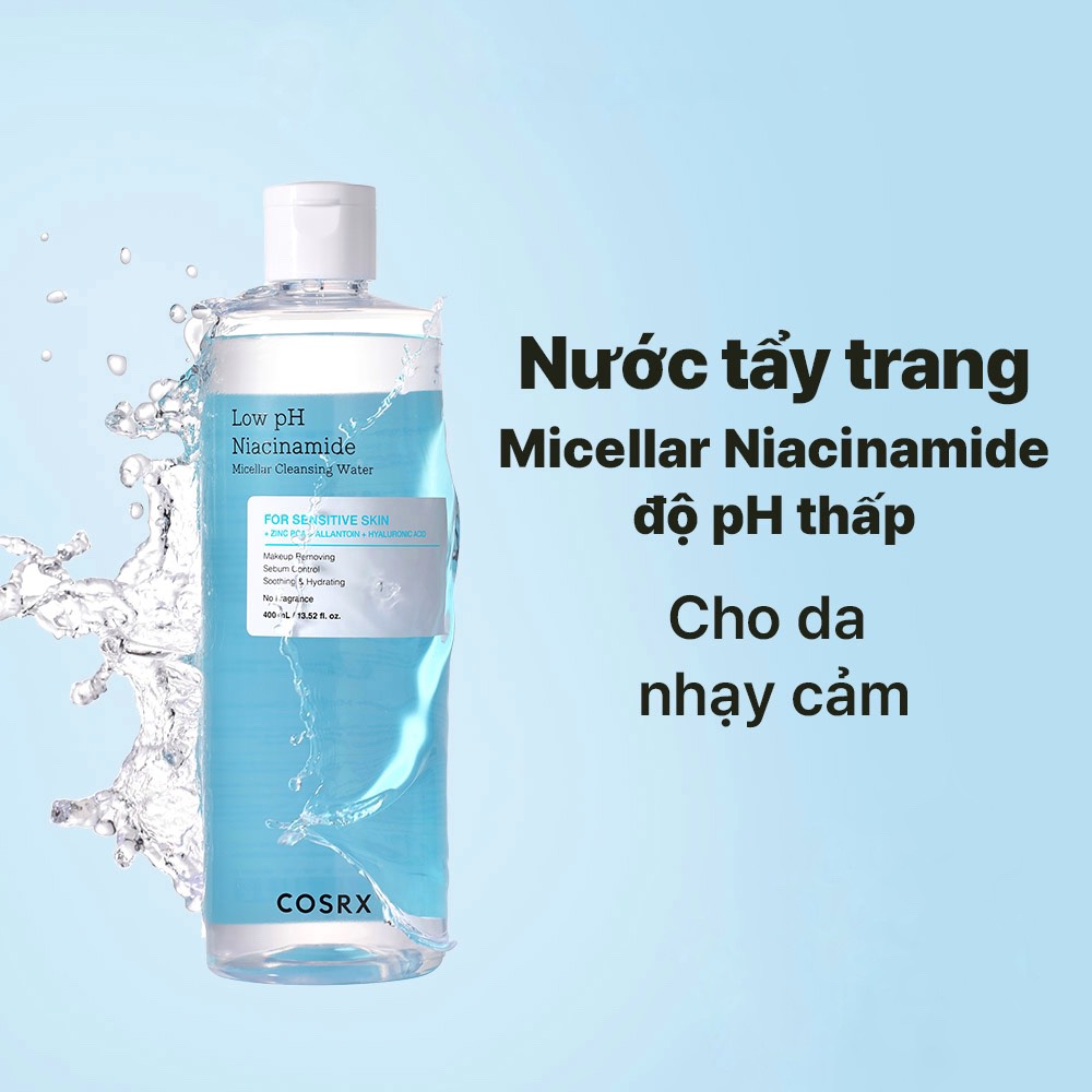 Nước tẩy trang COSRX Low pH Niacinamide Micellar Cleansing Water 400ml