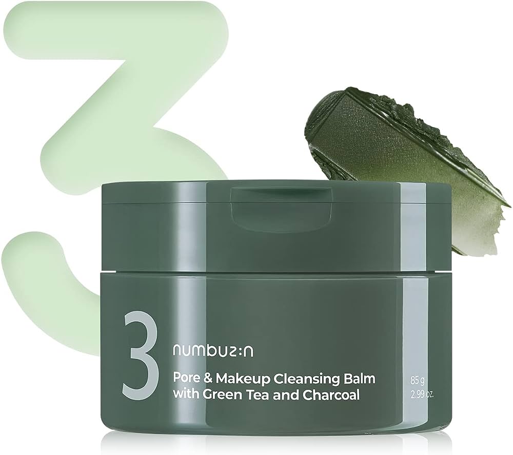 Sáp tẩy trang numbuzin No.3 Pore & Makeup Cleansing Balm with Green Tea and Charcoal 85g