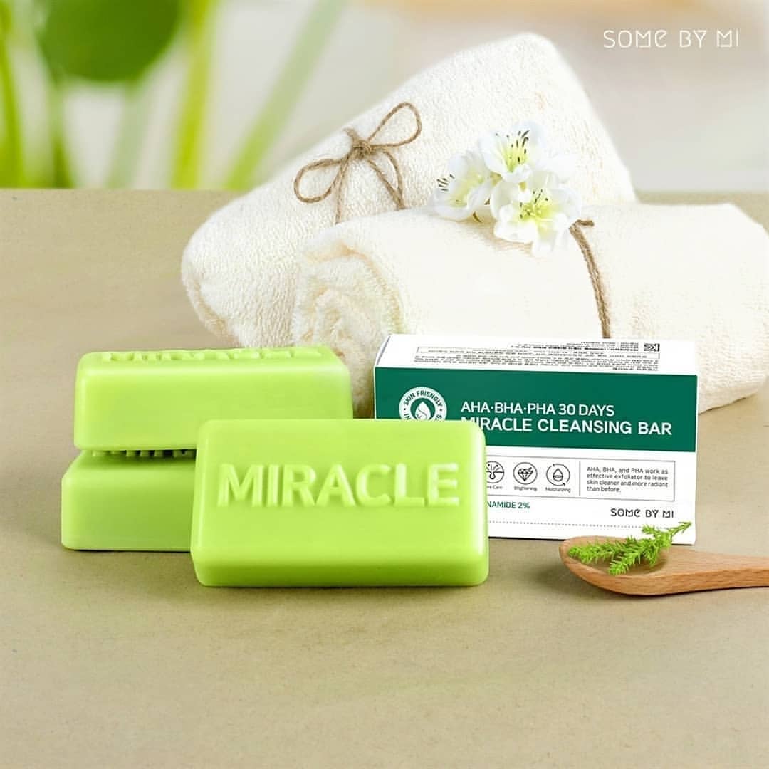 Bánh xà phòng trị mụn SOMEBYMI AHA.BHA.PHA 30 Days Miracle Cleansing Bar 106g