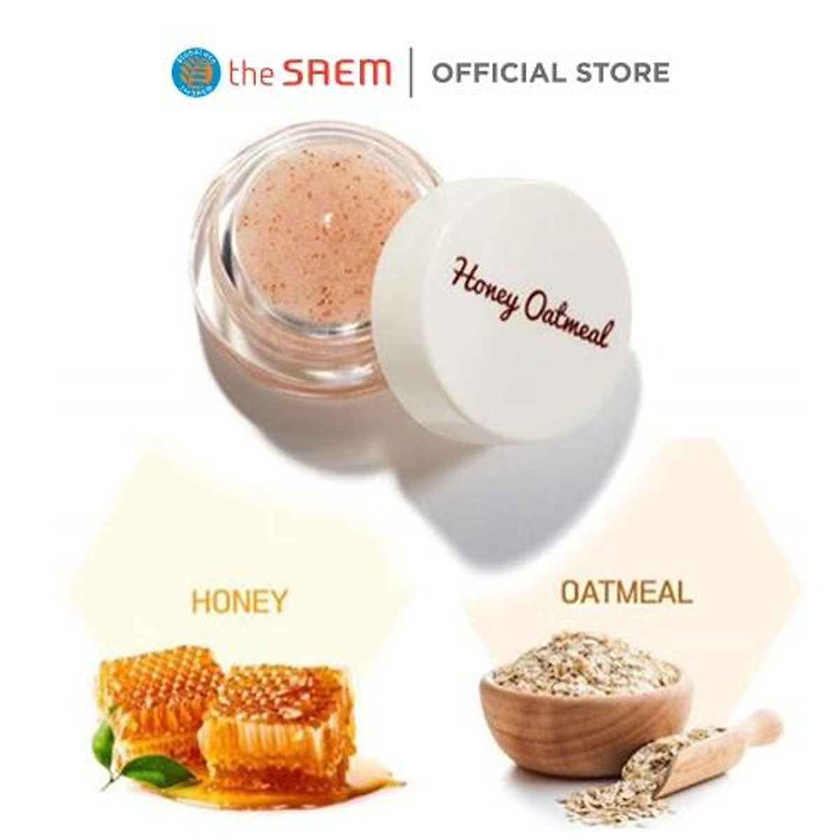 Tẩy da chết môi the SAEM Honey Oatmeal Lip Scrub 7ml