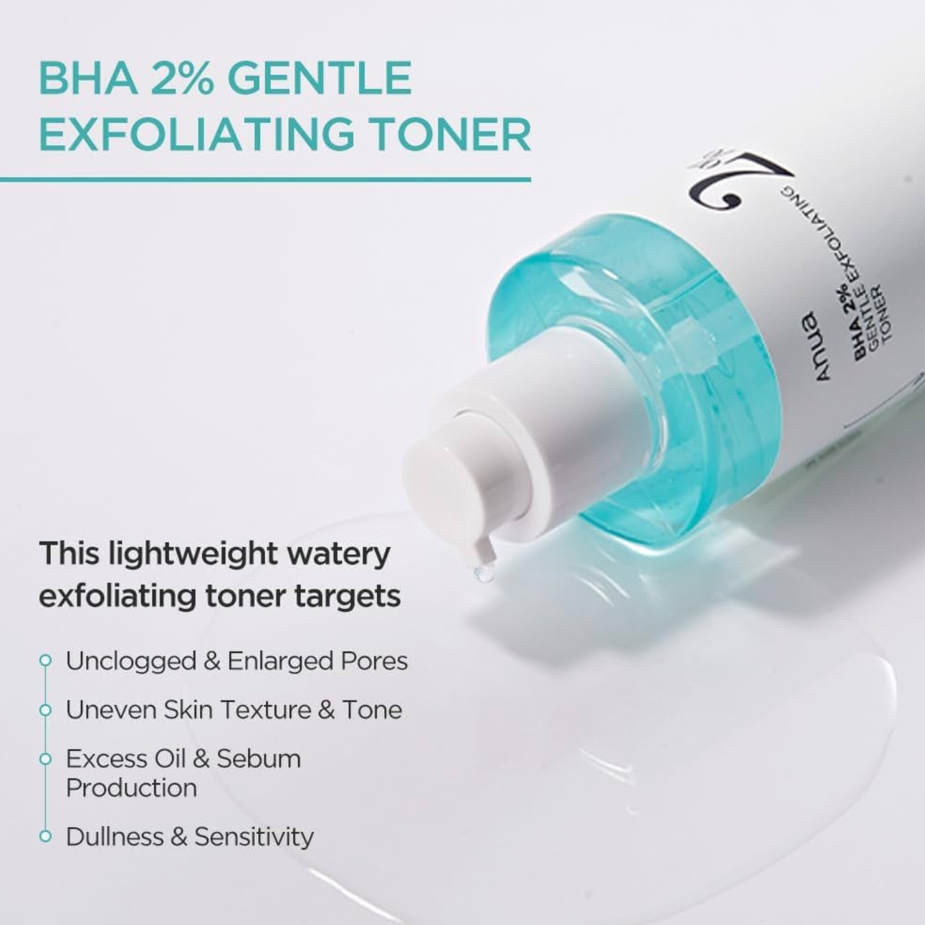 Nước Hoa Hồng Dưỡng ẩm, Tẩy Da Chết Anua BHA 2% Gentle Exfoliating Toner 150m