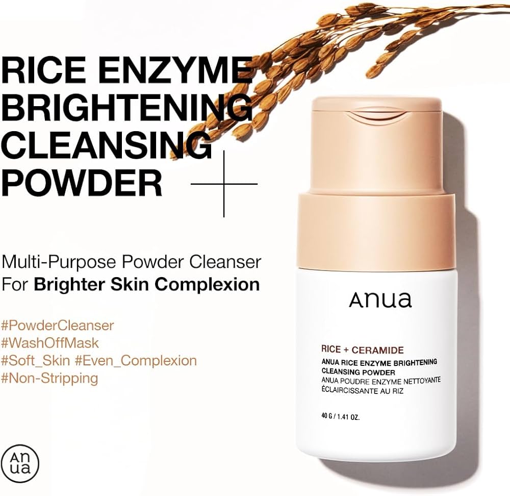 Bột rửa mặt làm sáng da ANUA RICE ENZYME BRIGHTENING CLEANSING POWDER 40g